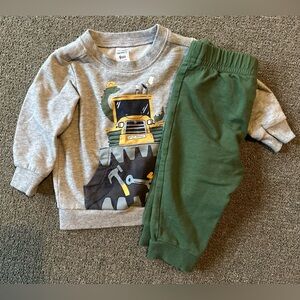 Carter's Gray and Green Kids Matching Set
